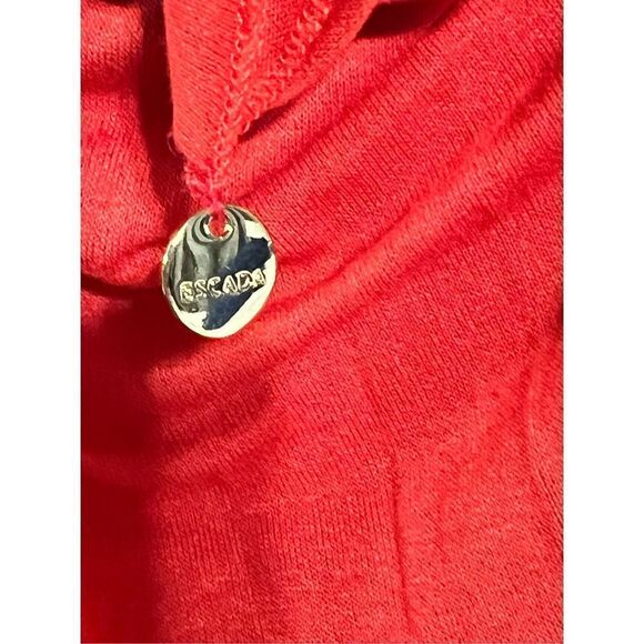 Escada Long Sleeve Orange Cowl Neck Knit Blouse Size Medium 40 - Picture 2 of 4